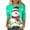 Mint Green, variant on Darzheoy Womens Tops Christmas Printed Drop Shoulder Loungewear Hoodless Fashion Sweatshirts Lightweight Mid-Length 3/4 Sleeve Pullover Trendy Fall Winter Blouses