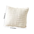 thumbnail image 3 of Pillows for Couch Hwkond Pillowcase Pillowcase With Striped Design Concealed Zip Removable Breathable And Warm No Deformation Solid Colour Cushion Cover Pillowcase,(Up to 25% Off)White, 3 of 6