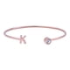 thumbnail image 1 of Pulsera Mujer Inicial Letra LuckyLy, Acero Inoxidable y Zirconia Cúbica, Modelo Sonia rosa UNITALLA, 1 of 8