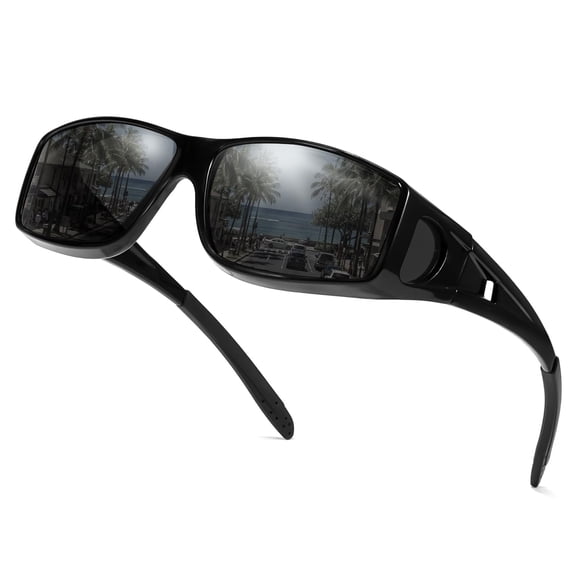Over Glasses Sunglasses for Men Women, Polarized Fit Over Sunglasses UV400 Protection, Anti Glare for Driving Outdoors
