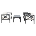 thumbnail image 4 of SAFAVIEH Nunzio Outdoor 4 Pc Conversational Set, Natural/Navy, 4 of 8