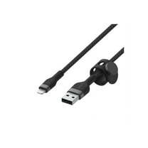 BELKIN CAA010BT1MBK Black BOOST CHARGE PRO Flex USB-A Cable with Lightning Connector - 3.28 ft.
