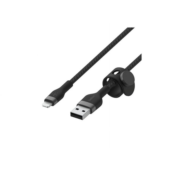 BELKIN CAA010BT1MBK Black BOOST CHARGE PRO Flex USB-A Cable with Lightning Connector - 3.28 ft.