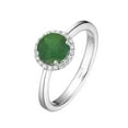 thumbnail image 4 of Lafonn Birthstone Sterling Silver Platinum Plated Lassire MAY Ring (1.05 cttw), 4 of 5