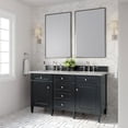 thumbnail image 4 of James Martin Vanities 60" Double Vanity, Black Onyx w/ 3 CM Victorian Silver Quartz Top, 4 of 5