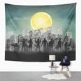 thumbnail image 2 of UFAEZU Cemetery Halloween Zombie Slayer Team with Ruined Apocalypse City Hunt Squad Wall Art Hanging Tapestry Home Decor for Living Room Bedroom Dorm 60x80 inch, 2 of 2