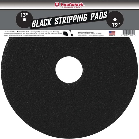 Lundmark 13 In. Thick Line Black Stripping Pad (5-Pack) TKL13B