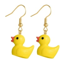 CILENON Small Trendy Creative Cute Little Yellow Duck Dangle Earrings For Female Gift Earrings Jewelry (Yellow,One Size)