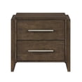 thumbnail image 5 of 3pc Bedroom Set Queen Size Panel Bed and Two Nightstands Dark Walnut Finish Durable Furniture, 5 of 6