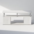 thumbnail image 3 of Furinno JAYA Utility Design Coffee Table, White Oak, Stainless Steel Tubes, 3 of 6