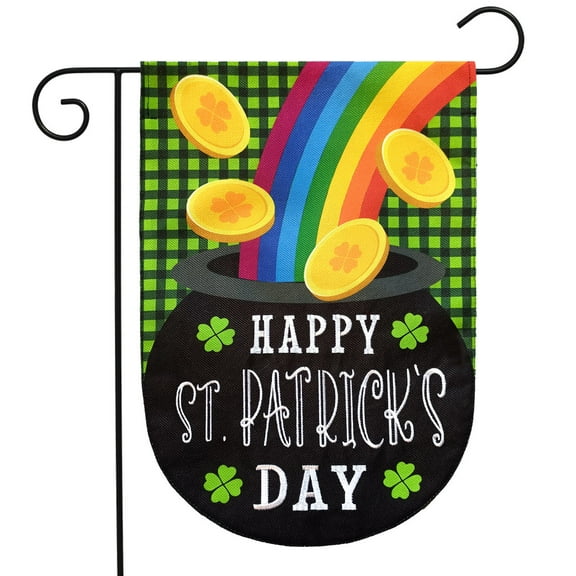 Briarwood Lane Lucky Pot St. Patrick's Day Burlap Garden Flag