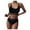 Black, variant on Elainilye Fashion Womens Bikini 2 Piece Set Swimsuit Net Yarn Filled Bra Swimwear Beachwear Swimsuit,Black