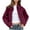#158 Wine, variant on Felirenzacia Womens Cropped Pea Coats Zip Up Short Casual Jackets Barn Fall Outerwear With Pockets