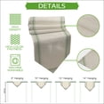 thumbnail image 4 of Green Grid Lines Table Runner Linen Burlap Table Runner 70 Inches Long Minimalist Stripes Linen Texture Beige Dresser Scarves for Kitchen Island Coffee Dining Room Party Wedding Holiday Decor 13"x70", 4 of 7