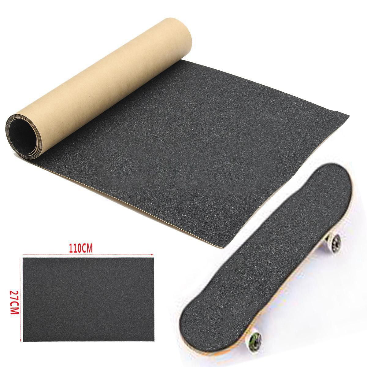 SODIAL 110 x 27cm Impermeabile Skateboard Skating Longboard Grip Tape 