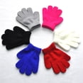 thumbnail image 1 of Guantes de punto monocromáticos para niños de 3 a 7 años, guantes cálidos de invierno para jardín de infantes y escuela primaria, 1 of 5