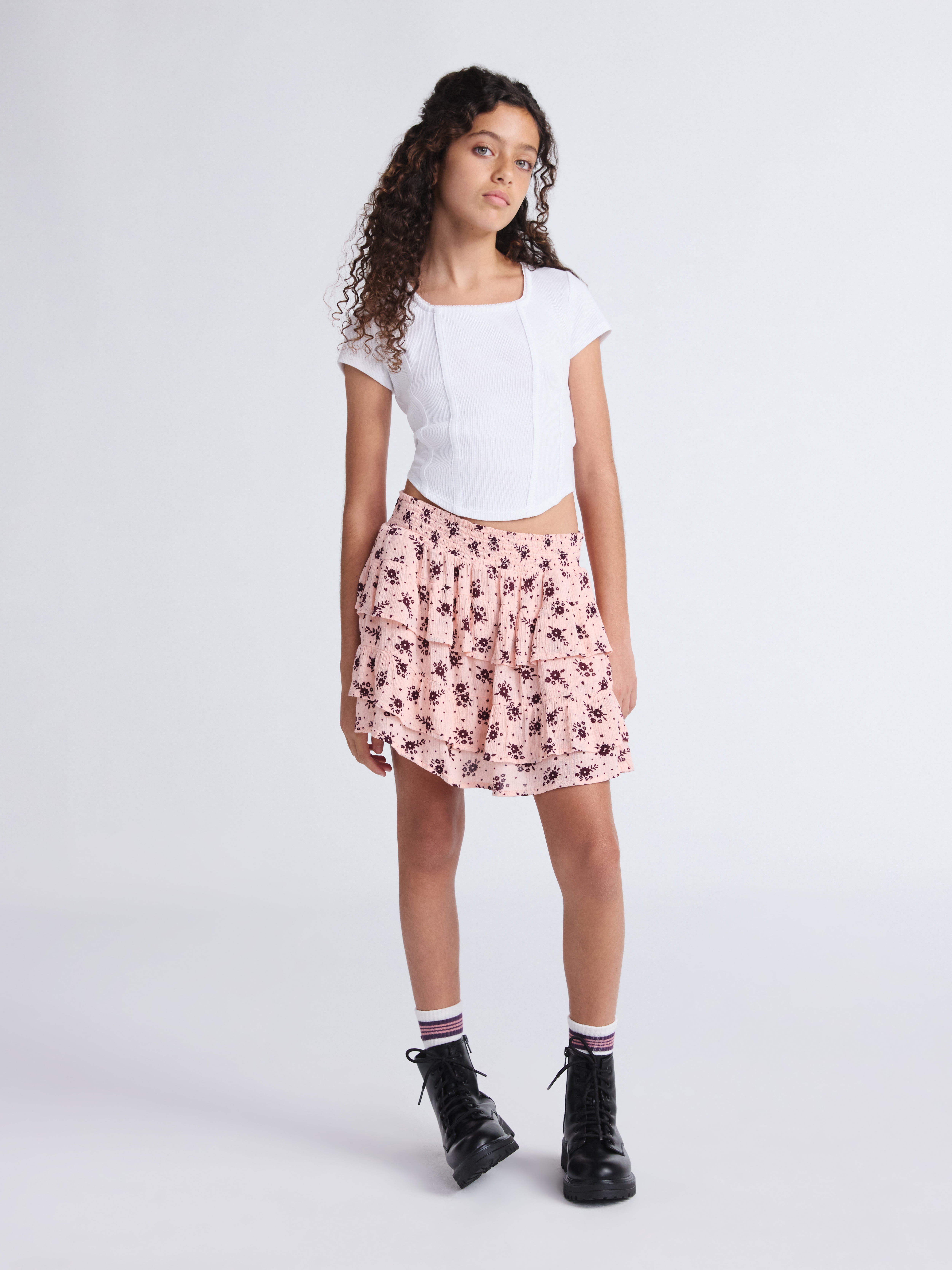 Weekend Academy Girls Tiered Ruffle Skirt, Sizes 4-18