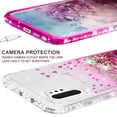 thumbnail image 5 of Compatible for Samsung Galaxy Note 10 Case, with [Tempered Glass Screen Protector] SOGA Diamond Liquid Quicksand Cover Cute Girl Women Phone Case - Clear/Pink, 5 of 5