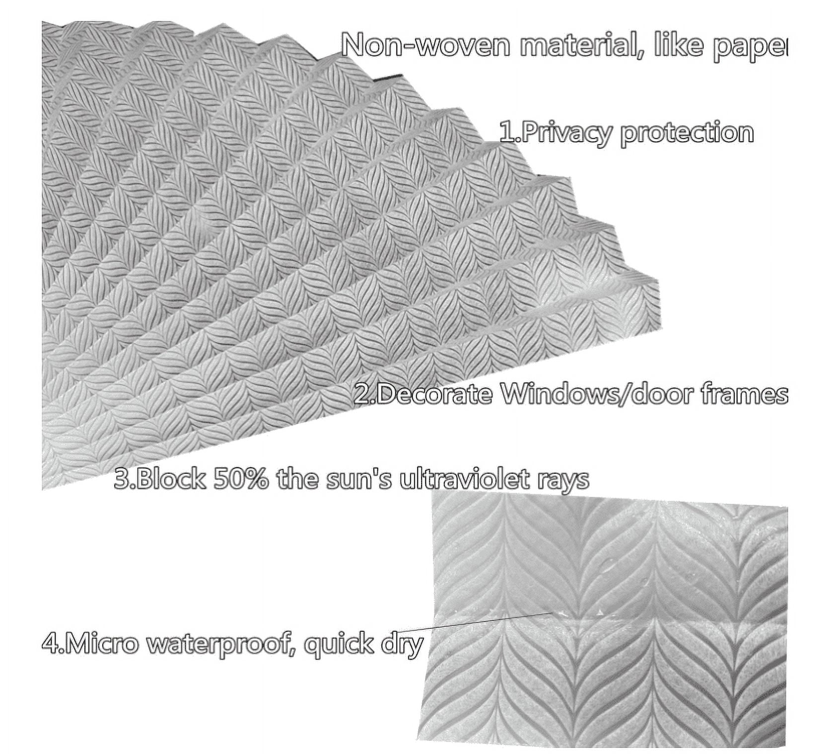 Yogsey 1pcs Ripple Shape Temporary Light Filtering Paper Shades for Windows Cordless No Drill Self Adhesive Pleated Paper Blinds Free Cut Size 50% Light Filtering Shades