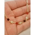 thumbnail image 6 of 14K Gold Filled Black And Red Beads Elephant Bracelet / Good Luck Elephant Bracelet 7.5" / Pulsera Con Elefantes Para Mujer en Oro Laminado, 6 of 8