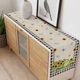 thumbnail image 4 of Sunflowers Table Runner - 120 Inch Long, Kitchen Dining Table Runner Dresser Scarves, Spring Farmhouse Vintage Truck Leaf Black Plaid Farmhouse Decor for Coffee Tables Wedding Party Banquet, 4 of 8