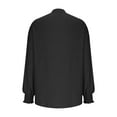 thumbnail image 4 of HAiming Womens Long Sleeve Shirts V Neck Pleated Front Flowy Blouse Casual Tunic Tops Fashion Clothing, 4 of 6