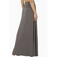 thumbnail image 4 of TheMogan Women's Casual Lounge Solid Foldable High Waist Draped Jersey Relaxed Long Maxi Skirt Grey S, 4 of 7