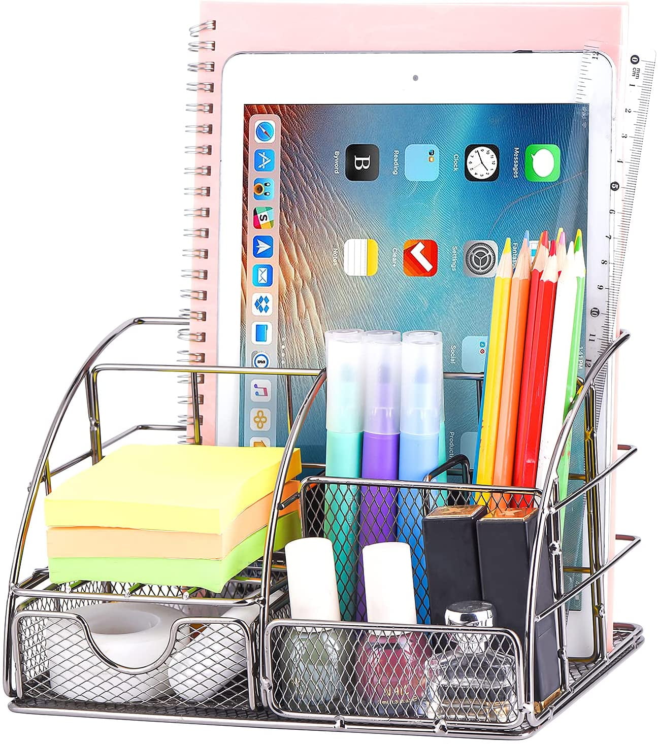 Desk Organizer for Women,Cute Mesh Office Supplies Accessories