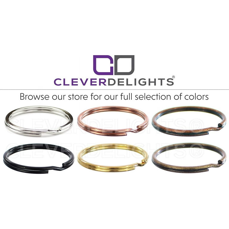 Cleverdelights 2 Key Rings - 10 Pack - Large Split Key Rings - Strong Key  Chain