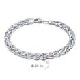 thumbnail image 3 of Bling Jewelry Womens Solid Heavy 6MM Braid Rope Wheat Chain Link Bracelet Sterling Silver 8.5 Inch, 3 of 6