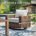 thumbnail image 3 of Sophia & William 6 Pieces Patio Furniture Set with 4 Swivel Chairs 5.5" Thick Cushions 7-Seat Wicker Outdoor Conversation Set, 3 of 8