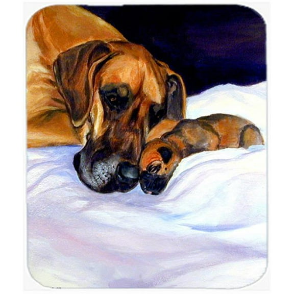 9.5 x 8 in. Fawn Natural Great Dane and Puppy Mouse Pad, Hot Pad or Trivet