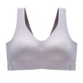 thumbnail image 6 of successthop Comfort Bras for Women No Underwire Push up Bralettes Padded Cross Side Buckle Back Wide Strap Supportive Corset Bra Full Coverage Crop Tank Top Comfort Lingerie Gray XL, 6 of 6