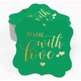 thumbnail image 2 of Inkdotpot Real Gold Foil Bracket Shape Paper Hang Tags Made With Love Wedding Favor Tags Pack Of 50, 2 of 7