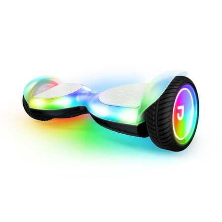 Jetson Plasma Hoverboard | Weight Limit 220 lb, Ages 12+ | Black | LED Liquid Light Patterns, Anti-Slip, All-Terrain Tires | 10 MPH | Range 10 Miles | 3 Hr Charge Time | 36V, 2.5Ah Lithium-Ion
