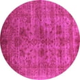thumbnail image 1 of Ahgly Company Indoor Round Oriental Pink Industrial Area Rugs, 6' Round, 1 of 4