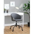 thumbnail image 2 of Claire Task Chair, Home Office Chair with Wheels, Gold Office Chair, Office Chair with Wheels, Computer Chair, Home Office Desk Chair Comfy, Contemporary Desk Chair (Grey), 2 of 6