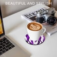 thumbnail image 6 of Purple White Moire Coasters Set of 4, Absorbent Coasters for Drinks, Modern Abstract Art Coaster for Desk Coffee Table Protection, Home Decor House Warming Gifts 4", 6 of 8