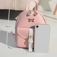 thumbnail image 4 of Stylago Mini Backpack Purses for Women Leather Zipper Shoulder Bags Ladies Travel Shopping Pockets College Students Daypack Grey, 4 of 4