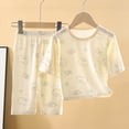 thumbnail image 2 of KPOPLK Baby Infant Girls Pajama Set 6M-7T Kids Cute Toddler Snug fit Pjs Cotton Sleepwear(4-5 Years,Beige), 2 of 4