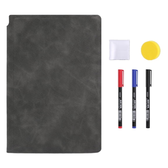 CMrtew Dry Erase Notebook,Portable Whiteboard Notebook 6.6x9.5 inch(A5),Reusable Small White Board for Notes Message Draft, Double Sided Erasable Writing Board for School Office Home Travel