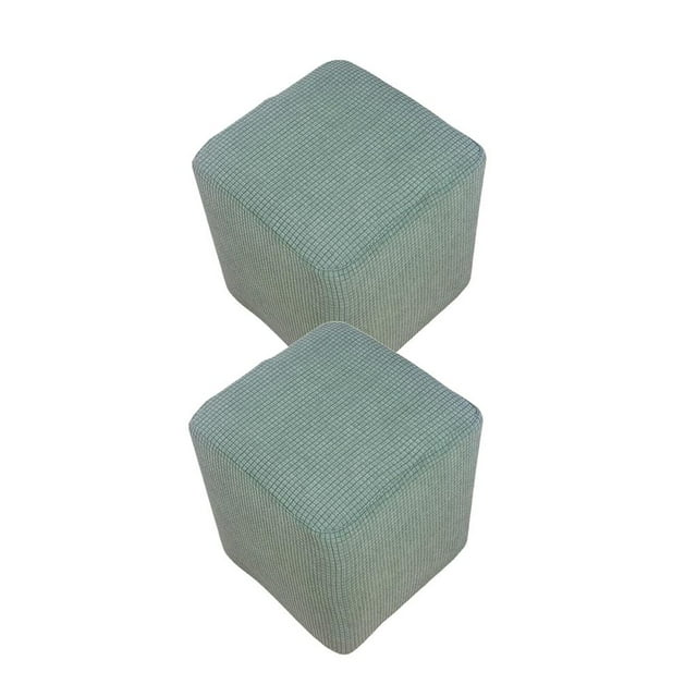 2 fundas elásticas rectangulares para reposapiés y puf bajo 25~33cm