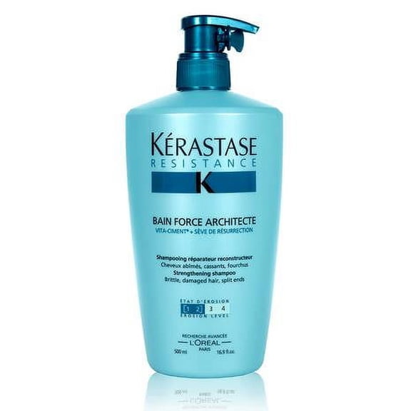 KERASTASE RESISTANCE, BAIN DE FORCE ARCHITECTE SHAMPOO, 500 ML