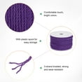 thumbnail image 2 of Uxcell 22 Yards Soft Twisted Rope Trim, 3mm/0.12" Dark Purple Polyester Twisted Silk Rope Cord for DIY Craft, 2 of 2