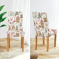 thumbnail image 3 of Yayeee 2 Pack Dining Chair Covers Stretch Parson Chairs Slipcovers Seat Protector, Brown Nordic Christmas House, 3 of 6