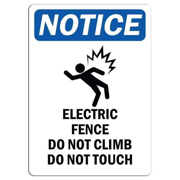 Notice Electric Fence Do Sign with Symbol Safety Notice Signs For