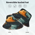 thumbnail image 2 of Pofeuu Hip-Hop Duck Print Bucket Hat for Women Men Reflective Bucket Hats Beach Summer Sun Hat Travel Fisherman Cap, 2 of 6