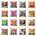 thumbnail image 2 of Funda De cojín De dibujos animados para dormitorio, cubierta De almohada De 45cm con diseño De arcoíris, sol y Amanecer qym unisex, 2 of 2