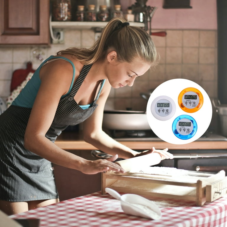 3Pcs Pocket Size Digital Timer for Kitchen Cooking Baking Sports Games  Office