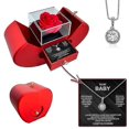 thumbnail image 1 of Sterling Silver Necklace With Real Rose To My Baby Christmas Birthday Gift, 1 of 5